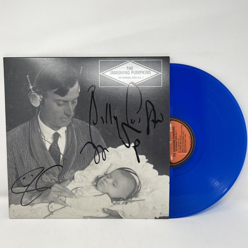THE SMASHING‎ PUMPKINS The Rubano Tapes 2LP BLUE VINYL AUTOGRAPHED Signed RARE!